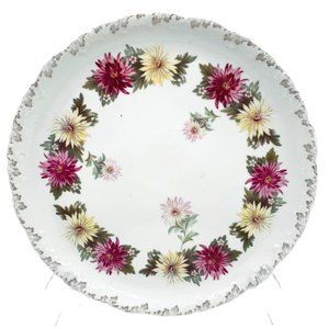 Vtg R&C Rosenthal Continental Monbijou Cake Plate Bavaria Germany Chrysanthemum
